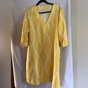 Soft Surroundings yellow midi dress